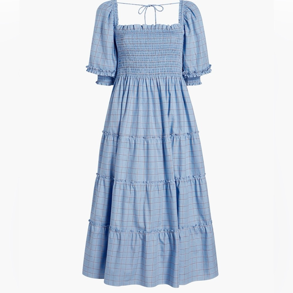 Hill House Nelsi Nap Dress in Diana Blue Check